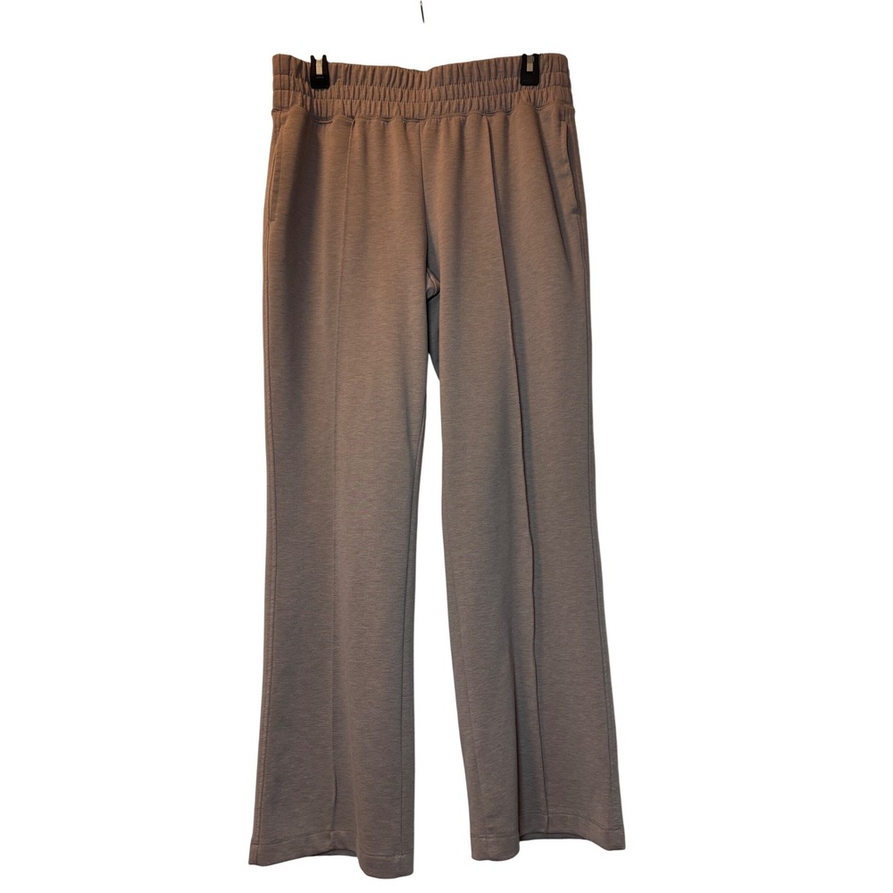 RBX Womens Taupe‎ Brown Pintuck Wide Leg Sweatpants Lounge Pants Size Medium